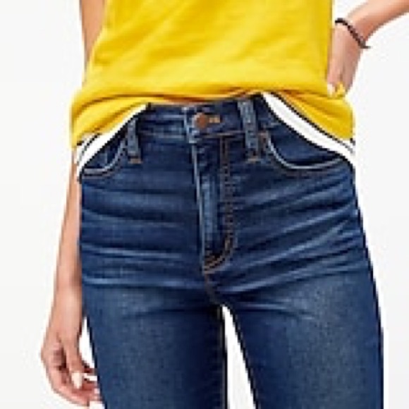 Women’s J.Crew High Rise Skinny Jeans Dark Wash - Picture 2 of 9